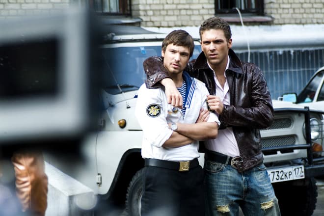 Алексей Чадов и Константин Крюков в фильме {amp}quot;Жара{amp}quot;