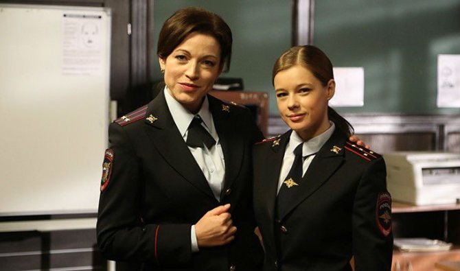 Екатерина Шпица на съемках сериала «Старая гвардия» (2019)
