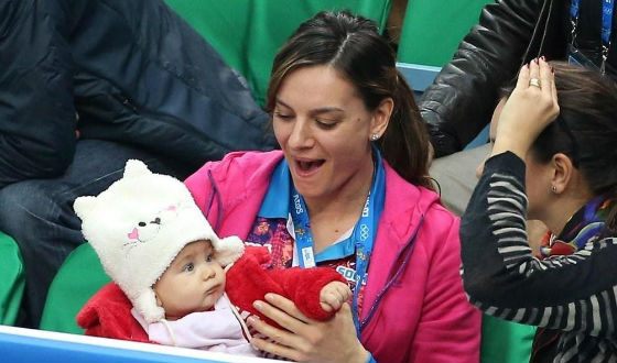 Елена Исинабева с дочкой Евой
